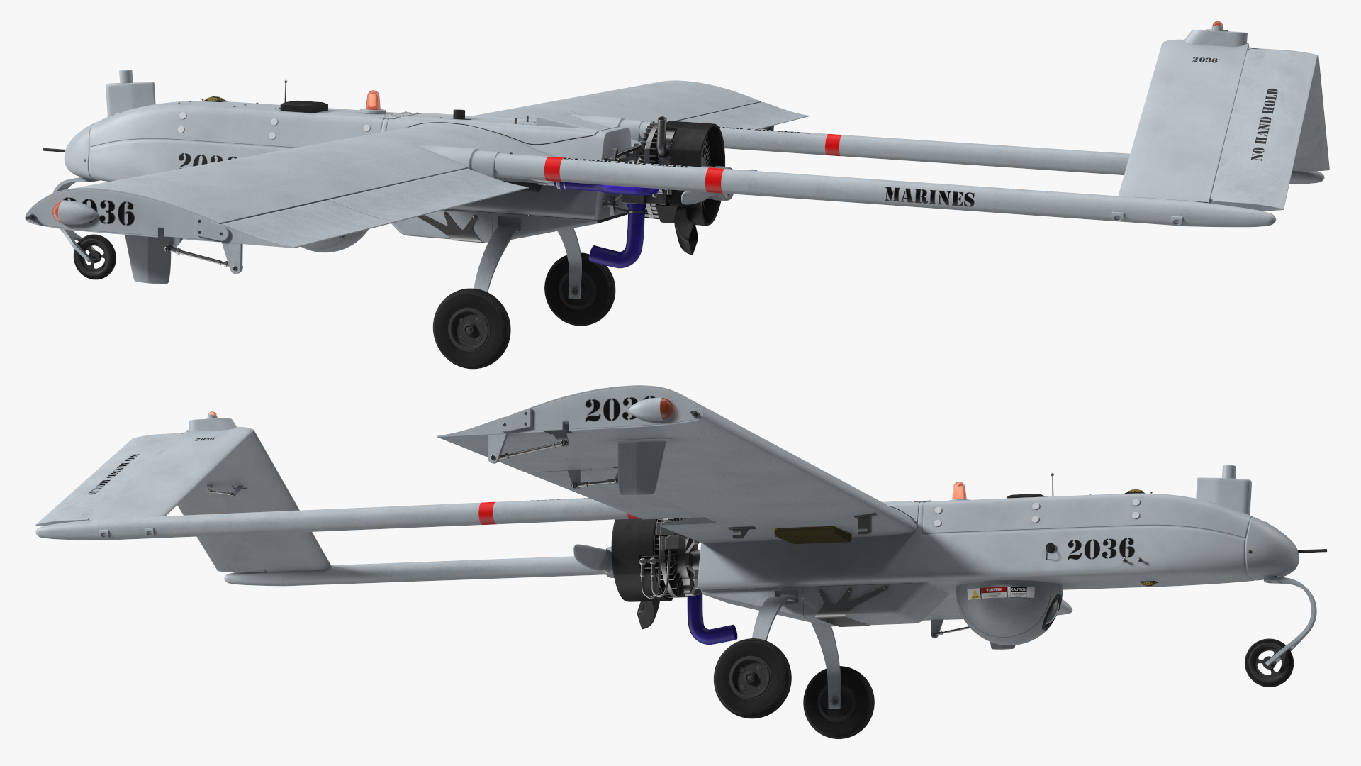 Unmanned Aerial Vehicle UAV Drone AAI RQ 7 Shadow 3D model
