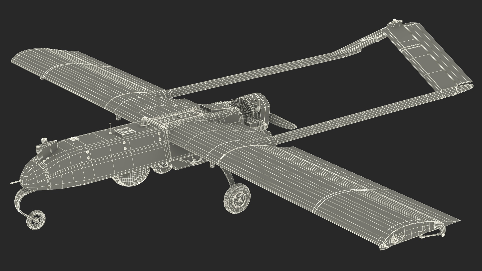 Unmanned Aerial Vehicle UAV Drone AAI RQ 7 Shadow 3D model