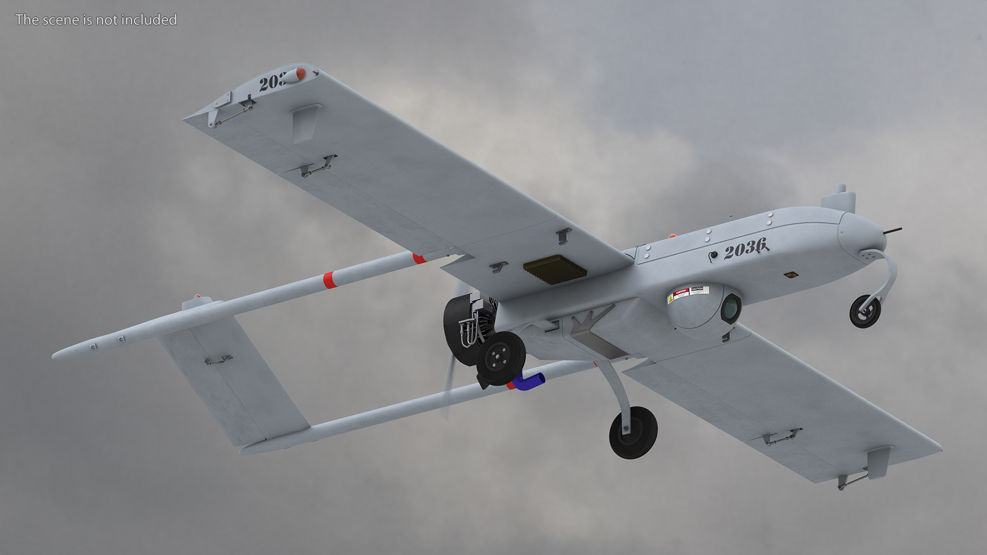 Unmanned Aerial Vehicle UAV Drone AAI RQ 7 Shadow 3D model