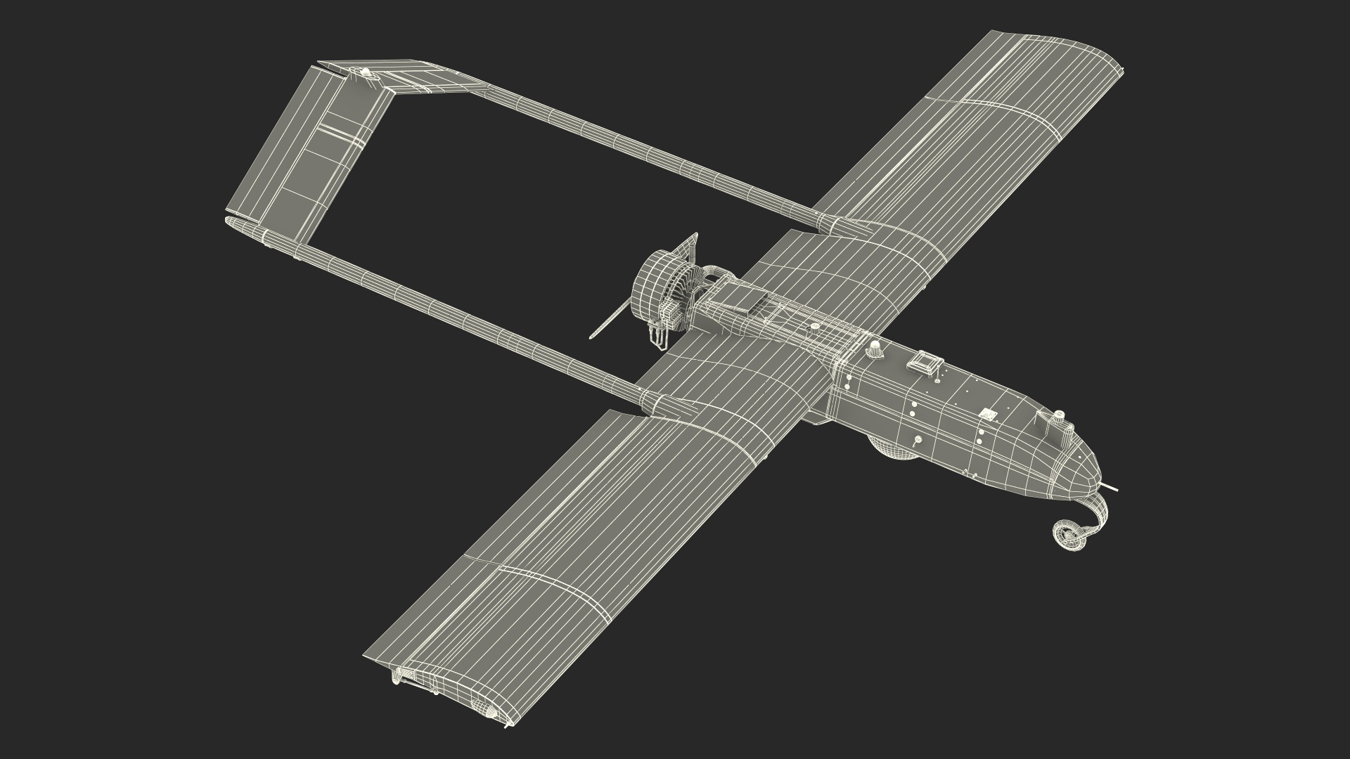 Unmanned Aerial Vehicle UAV Drone AAI RQ 7 Shadow 3D model