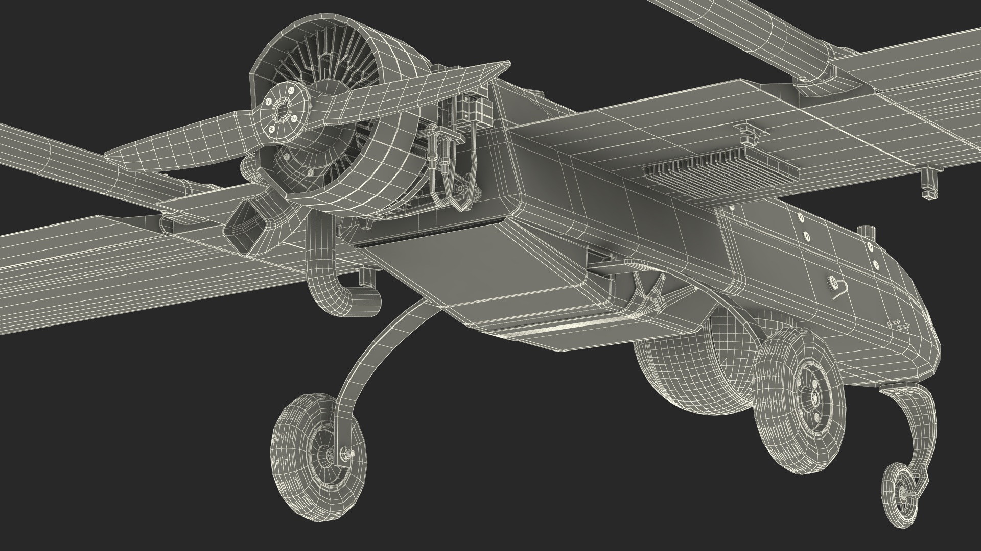 Unmanned Aerial Vehicle UAV Drone AAI RQ 7 Shadow 3D model