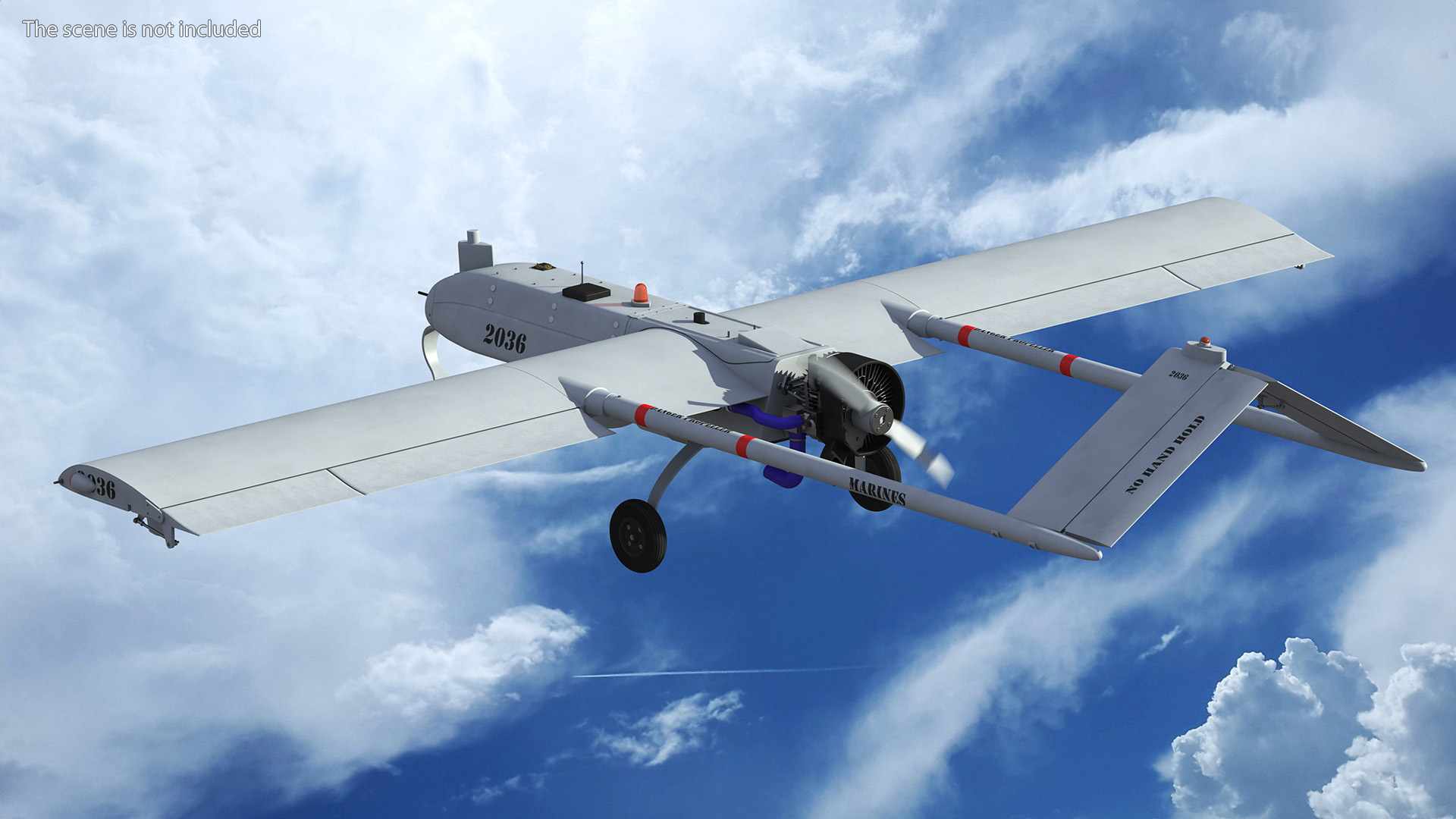 Unmanned Aerial Vehicle UAV Drone AAI RQ 7 Shadow 3D model
