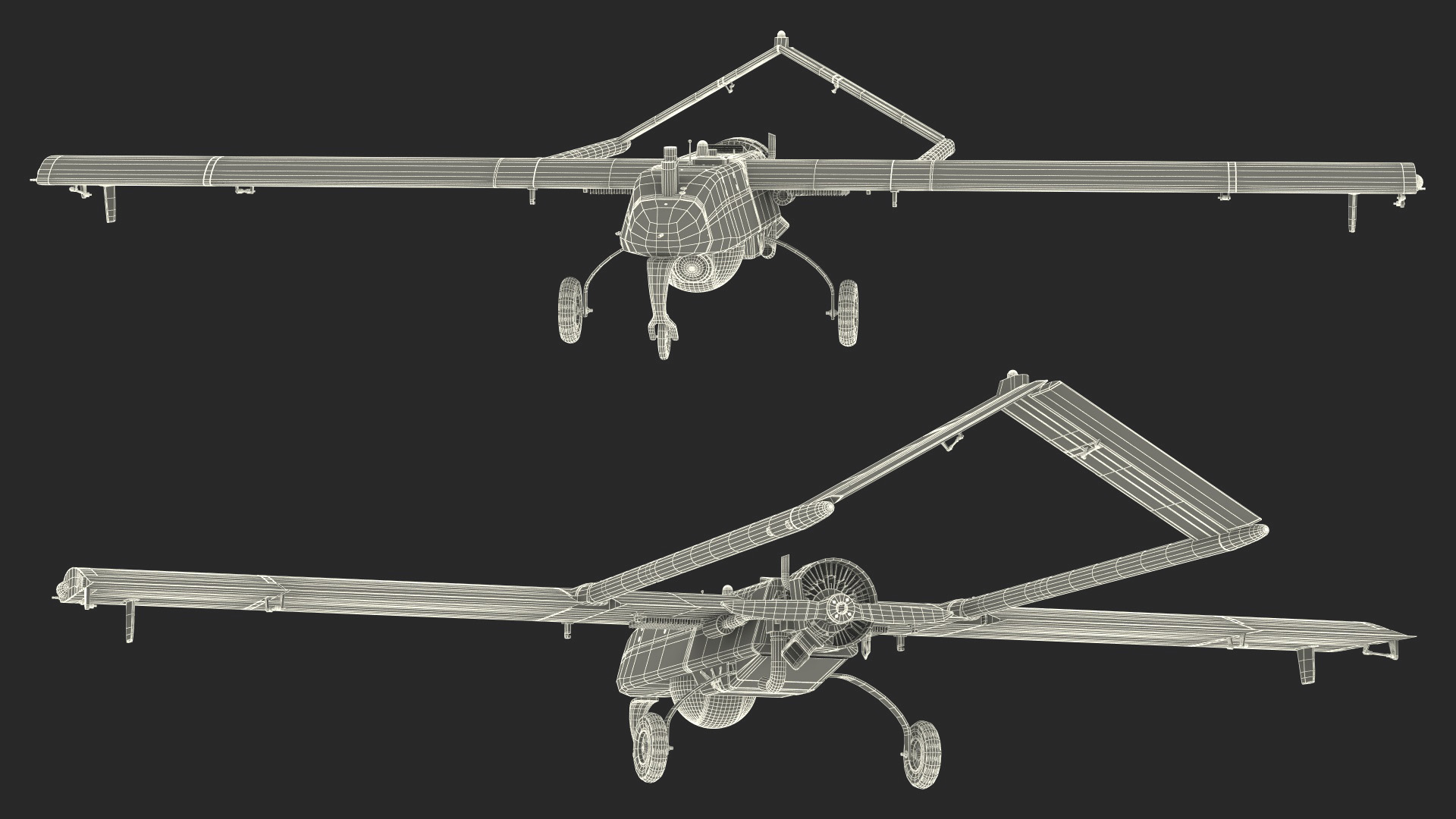 Unmanned Aerial Vehicle UAV Drone AAI RQ 7 Shadow 3D model