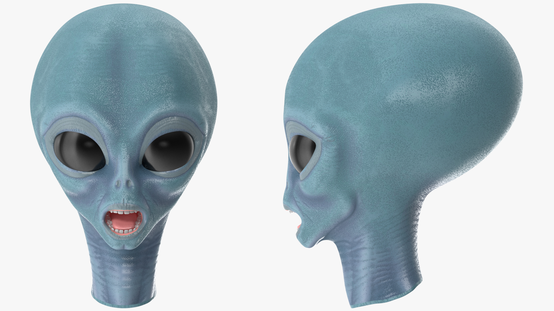 3D Space Alien Head
