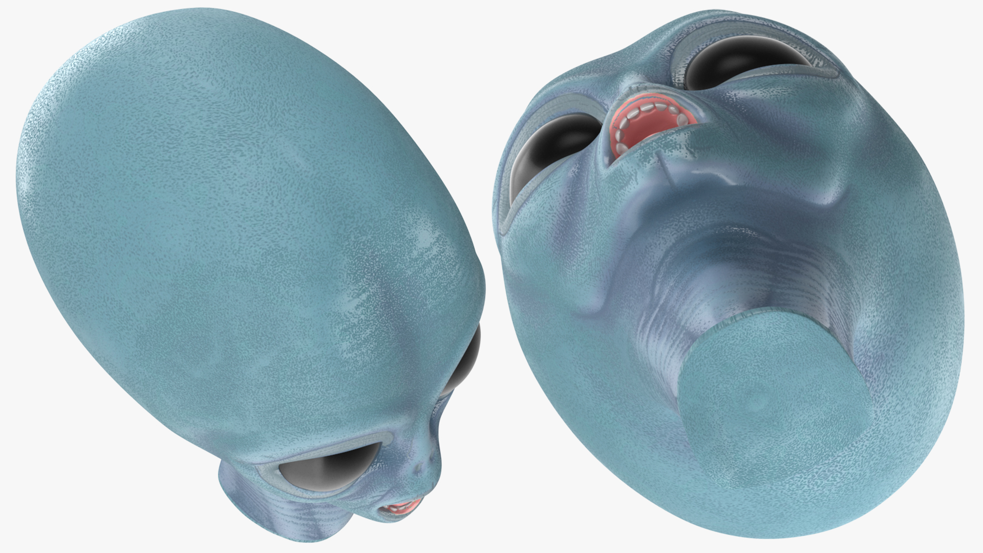 3D Space Alien Head