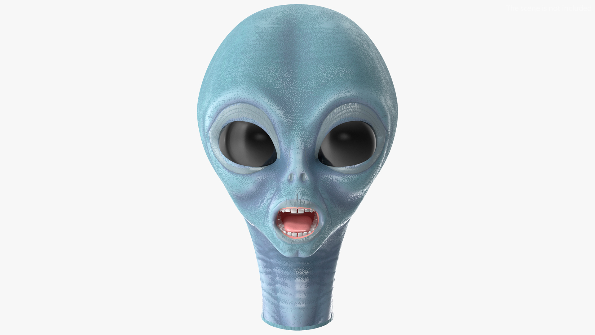 3D Space Alien Head