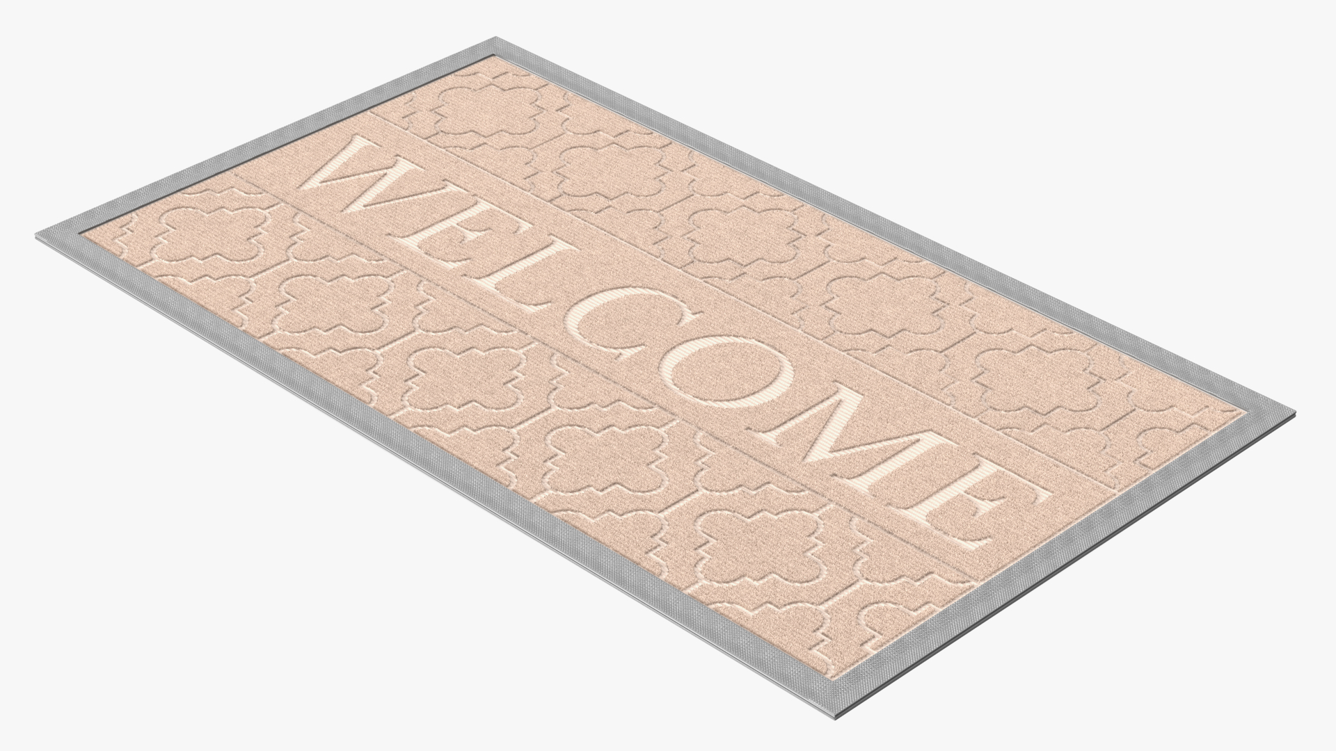 3D Brown Rectangular Door Mats Fur