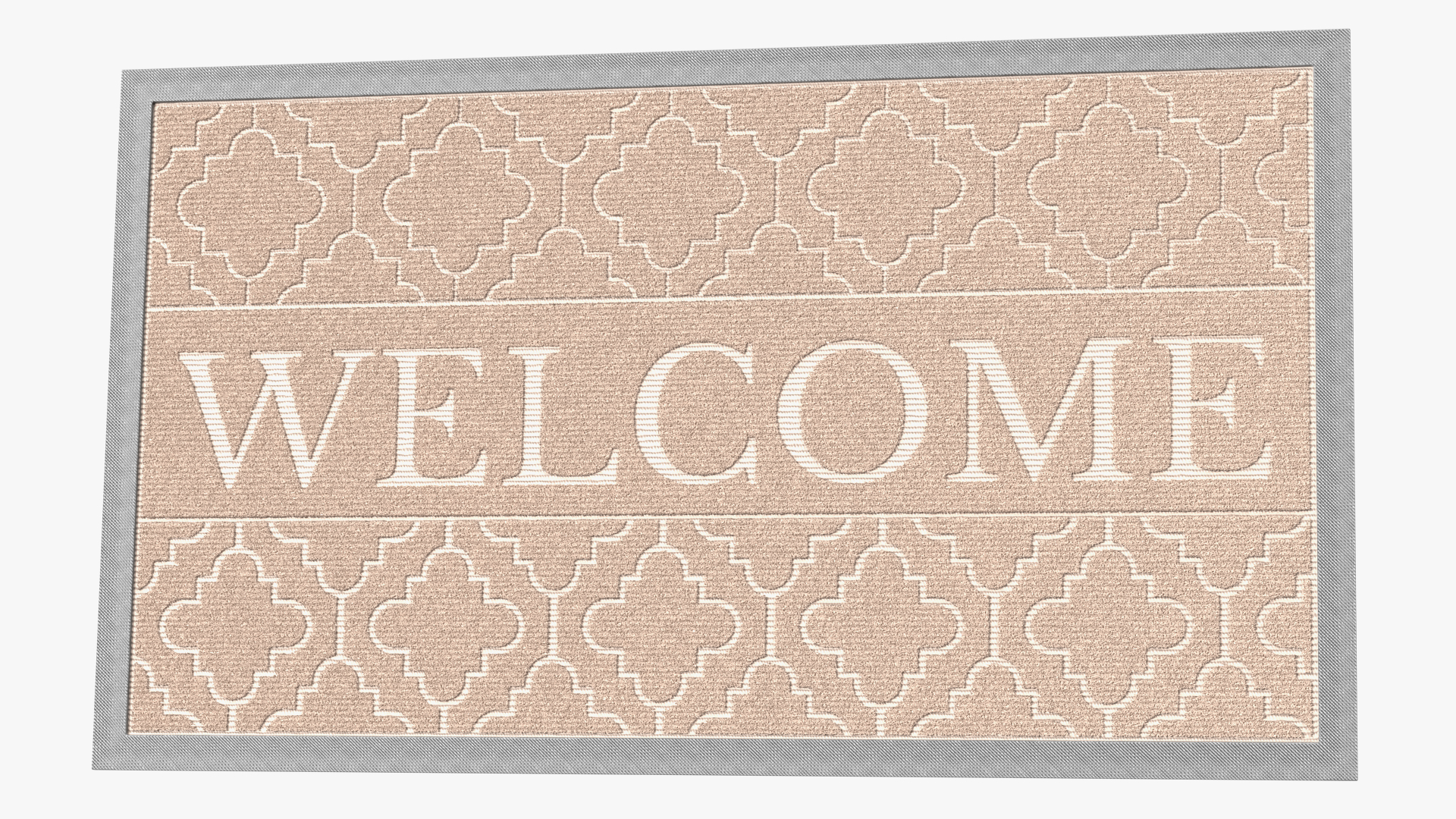 3D Brown Rectangular Door Mats Fur