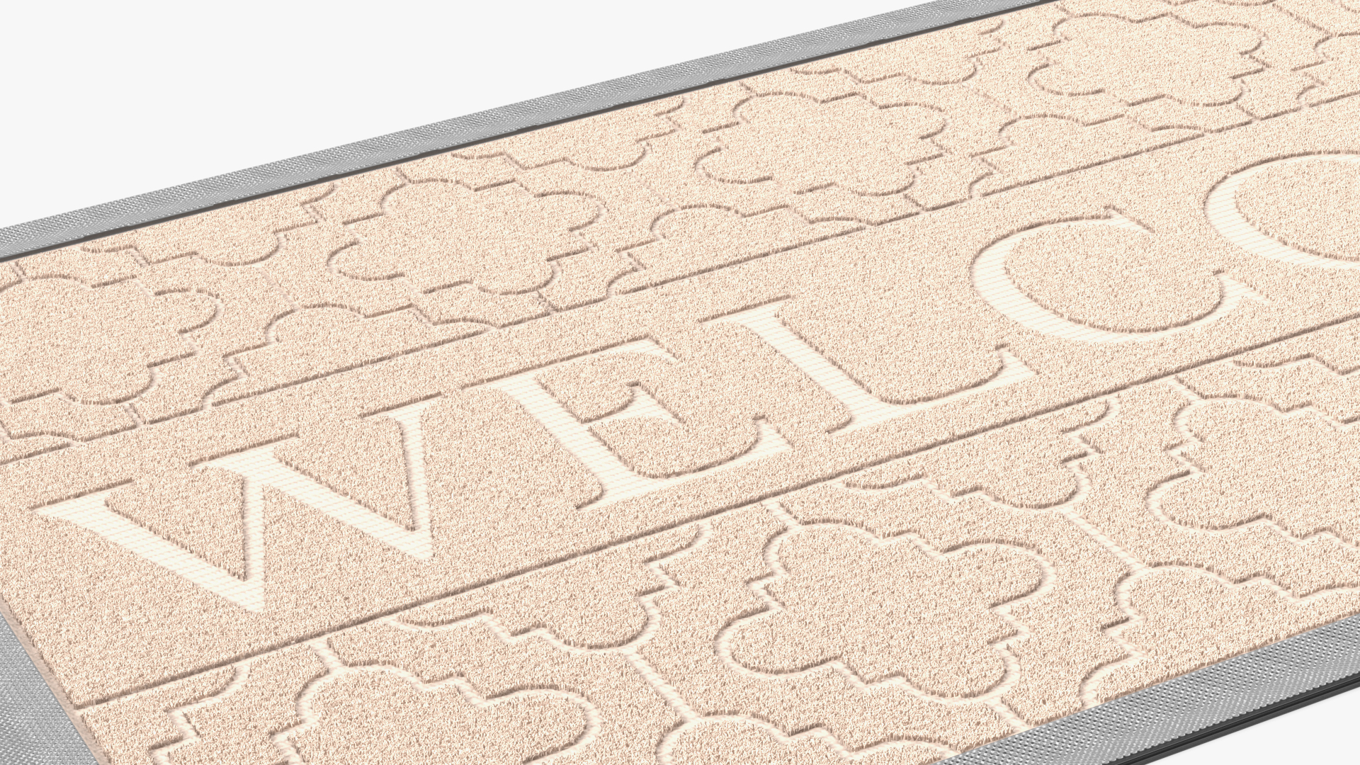 3D Brown Rectangular Door Mats Fur