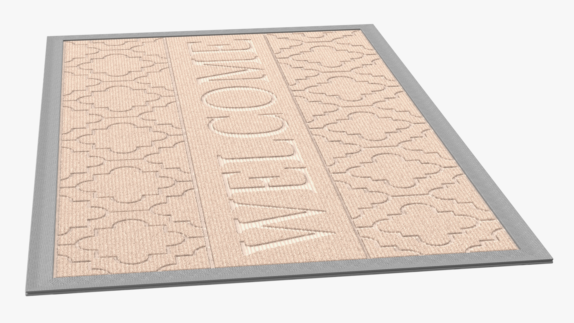 3D Brown Rectangular Door Mats Fur