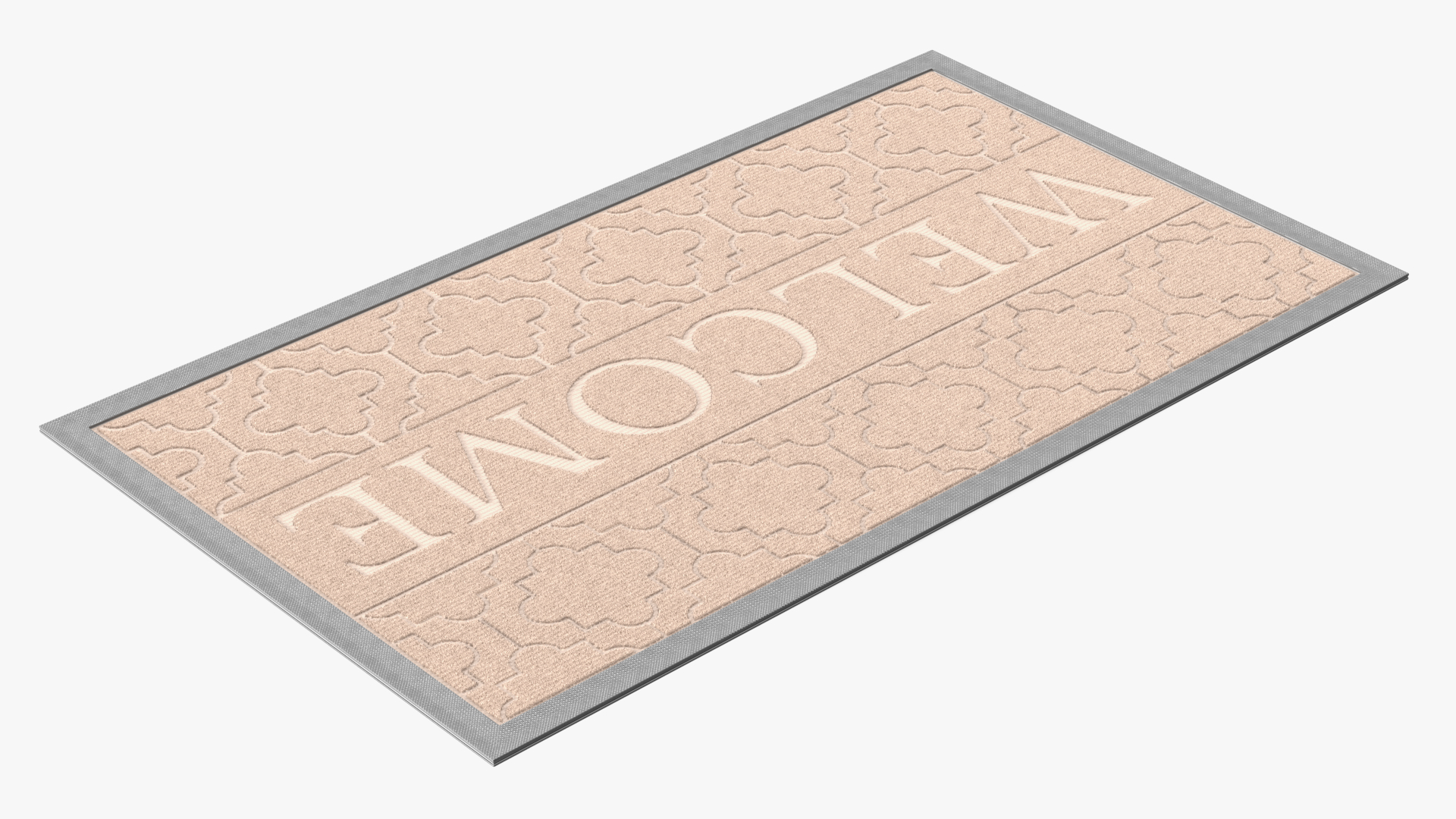 3D Brown Rectangular Door Mats Fur