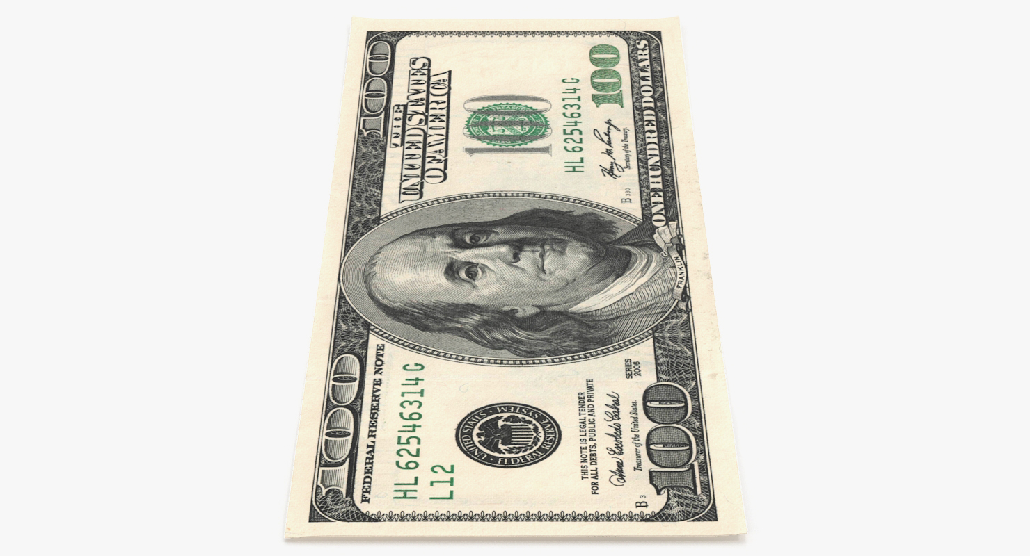 3D model 100 Dollar Bill