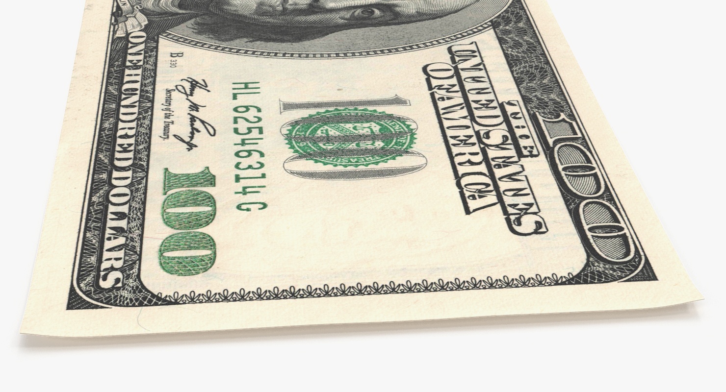 3D model 100 Dollar Bill