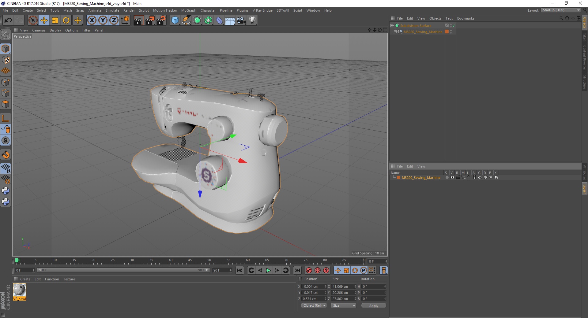 3D model M3220 Sewing Machine