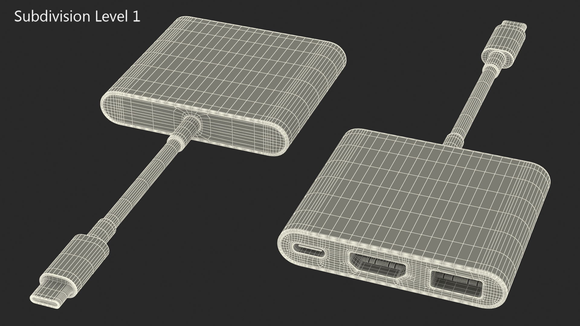 USB Type C Digital AV Multiport Adapter 3D model