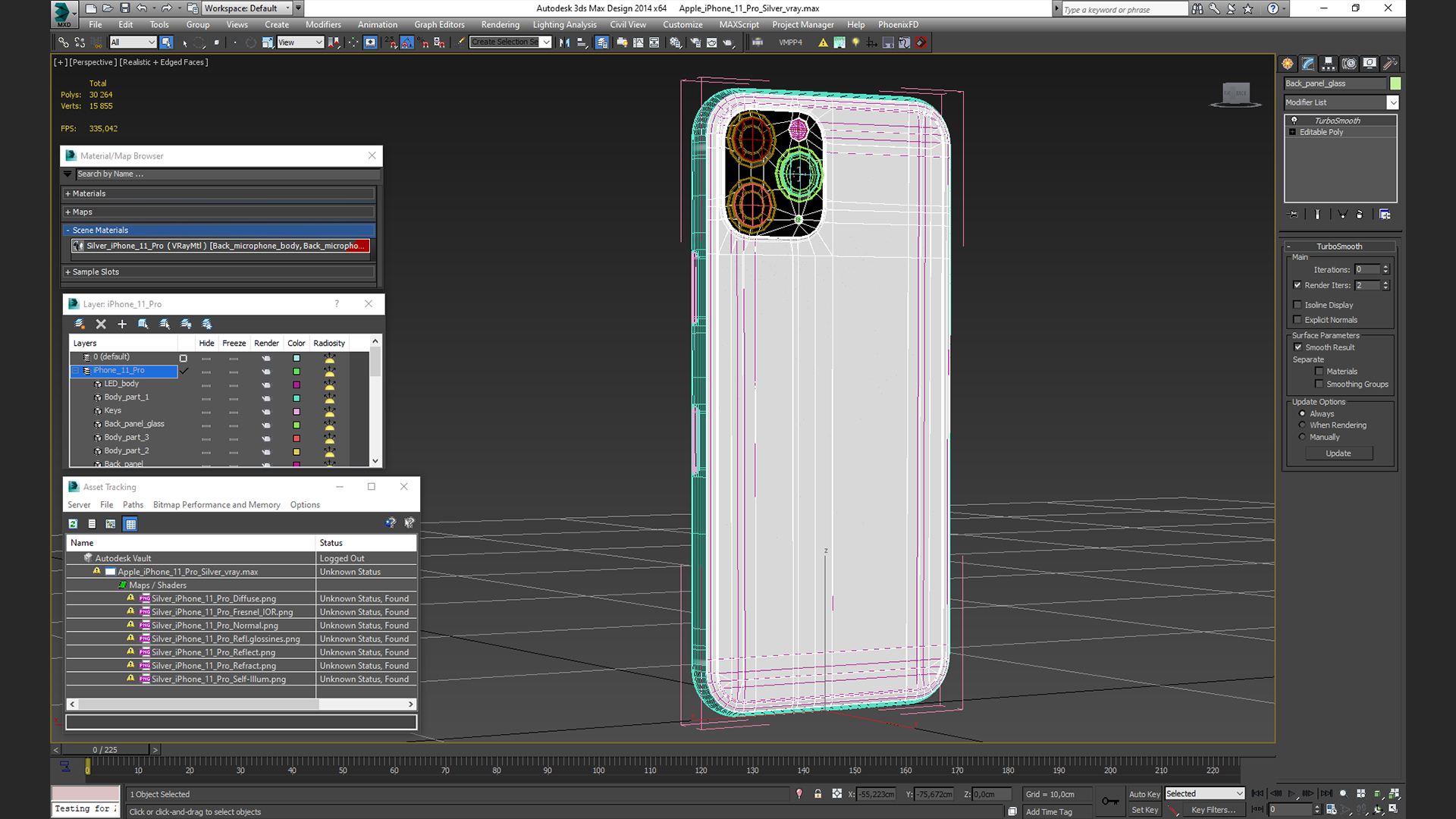 3D Apple iPhone 11 Pro Silver