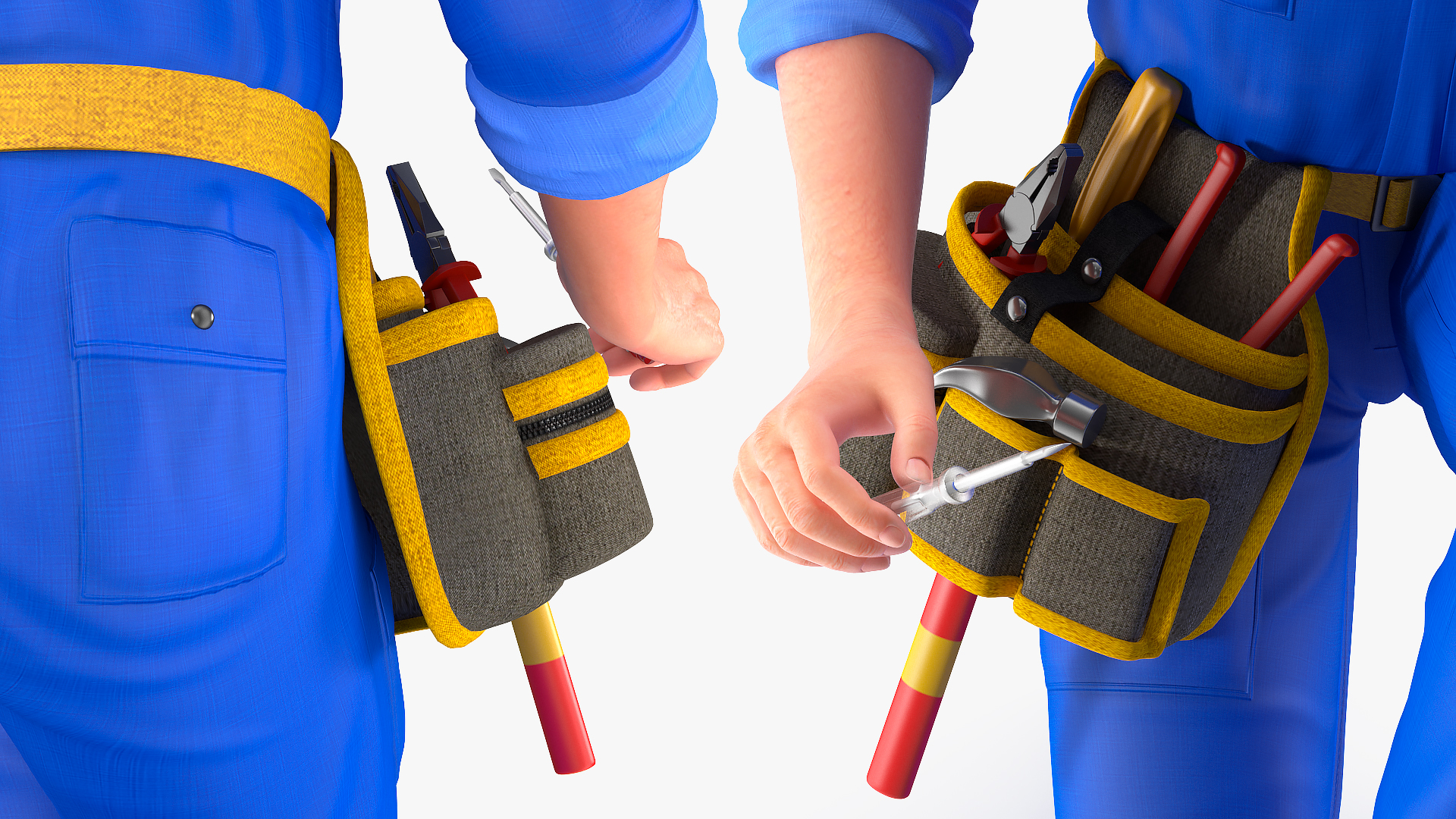 Electrician Inspecting Pose 3D