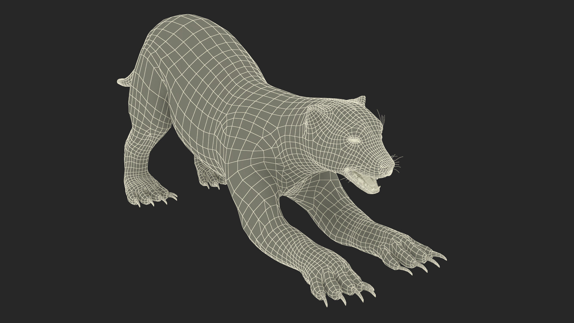 3D model Wolverine Prepares Attack Pose