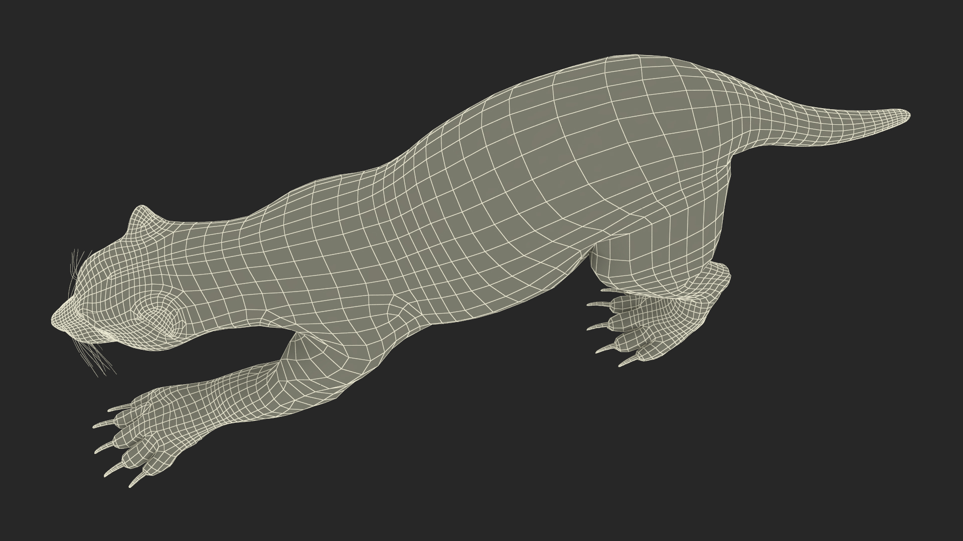 3D model Wolverine Prepares Attack Pose