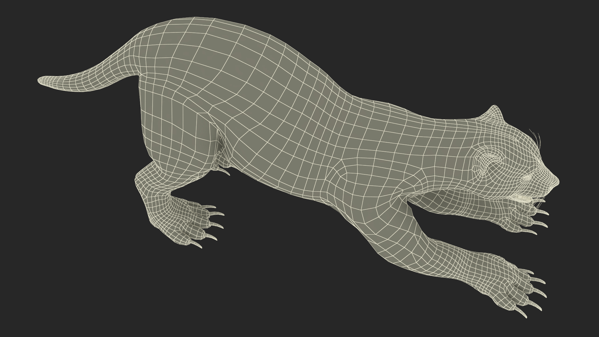 3D model Wolverine Prepares Attack Pose