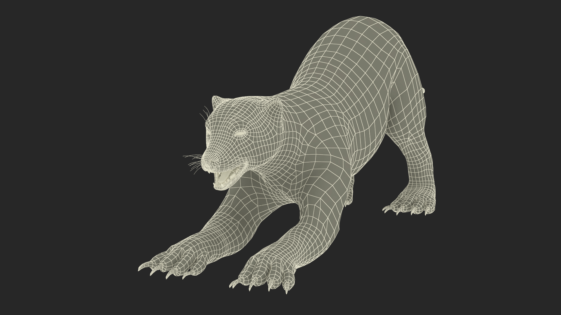 3D model Wolverine Prepares Attack Pose