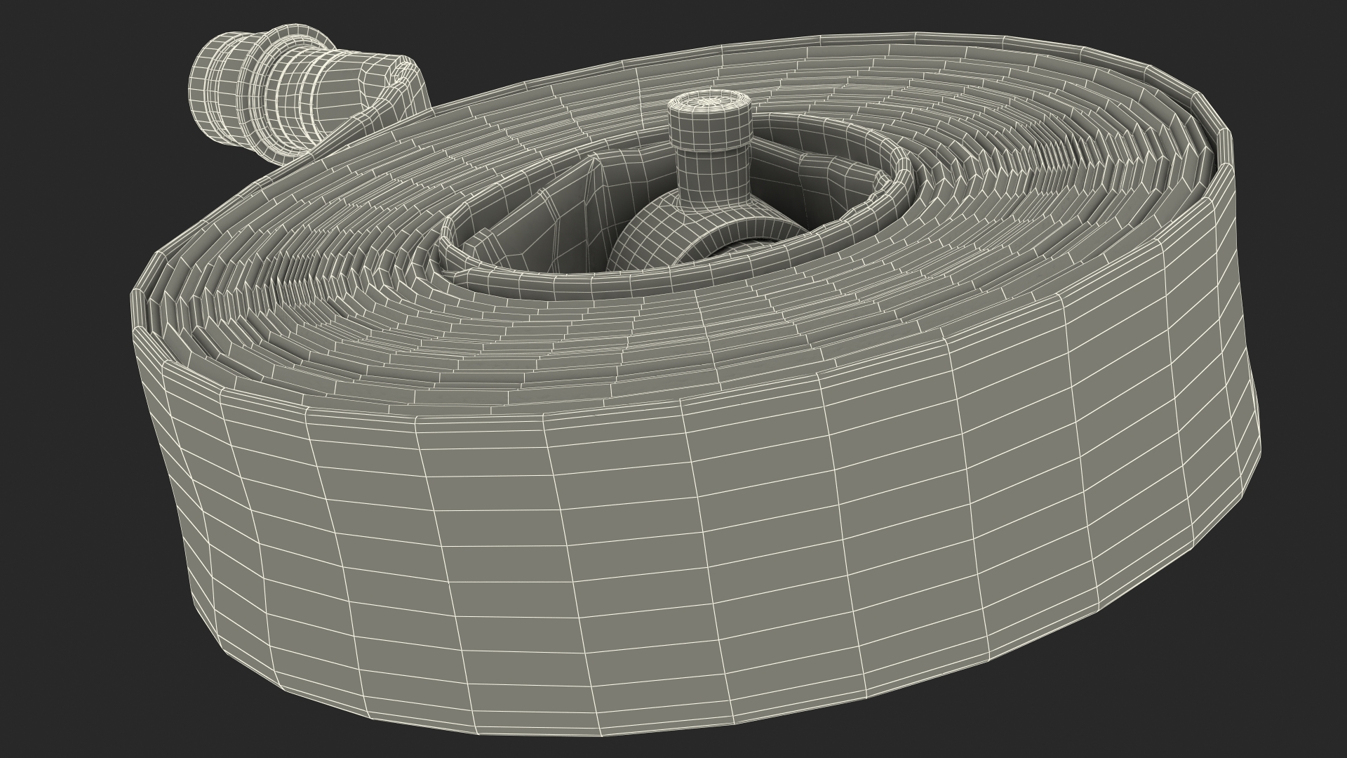 Rolled Up Fire Hose Used 3D model