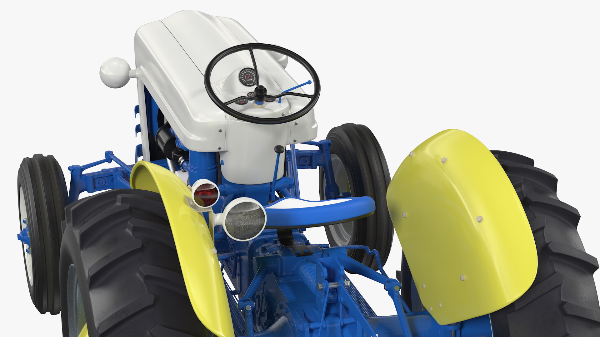Restored Vintage Tractor Generic Rigged 3D model