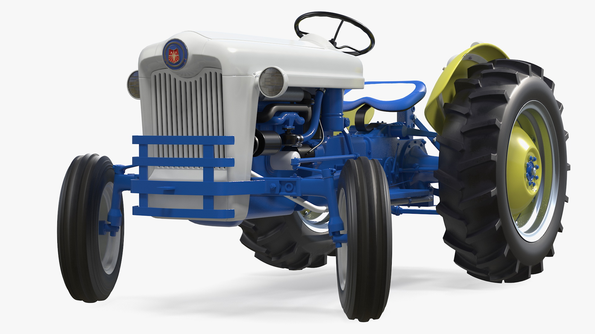Restored Vintage Tractor Generic Rigged 3D model