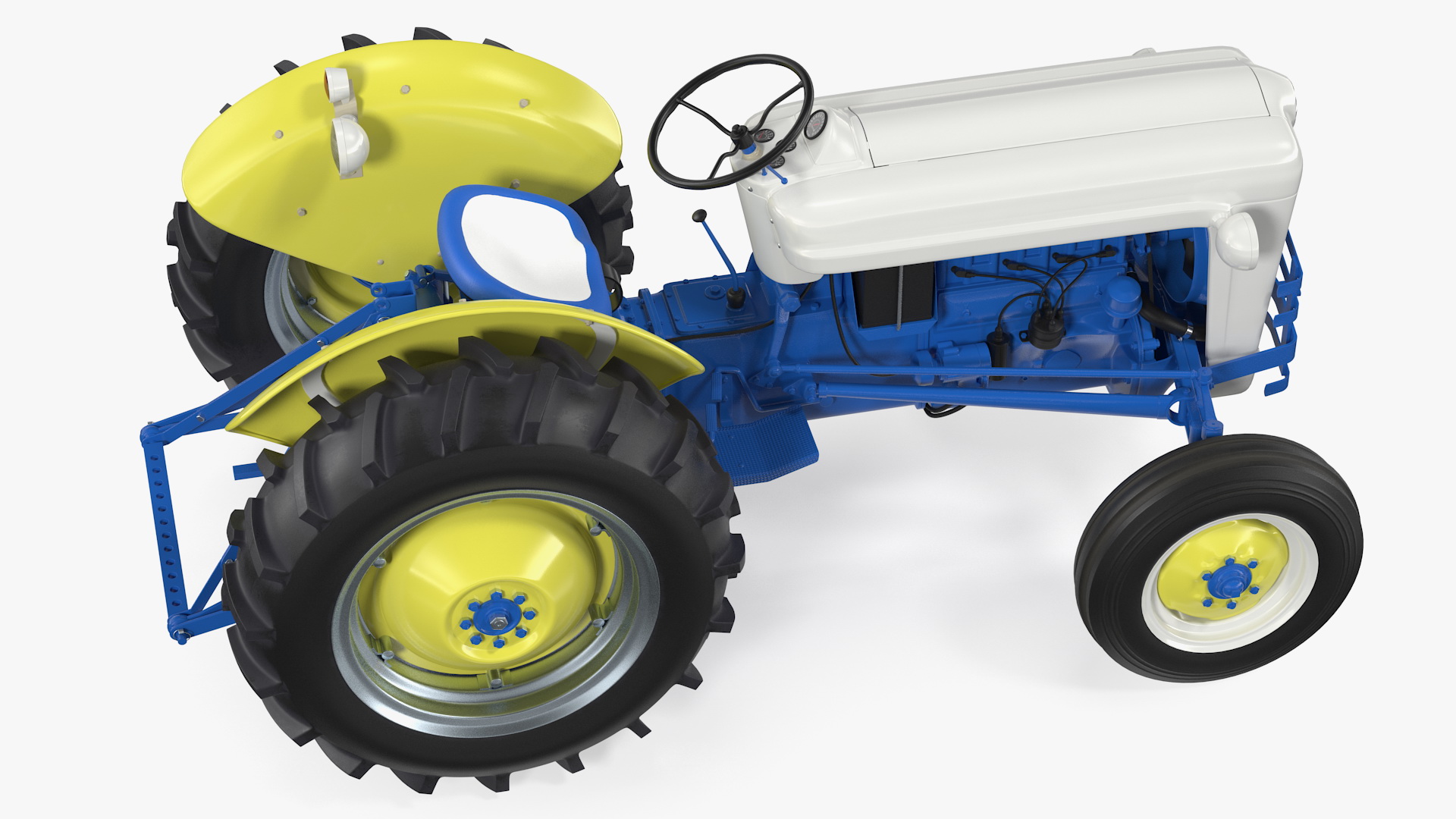 Restored Vintage Tractor Generic Rigged 3D model
