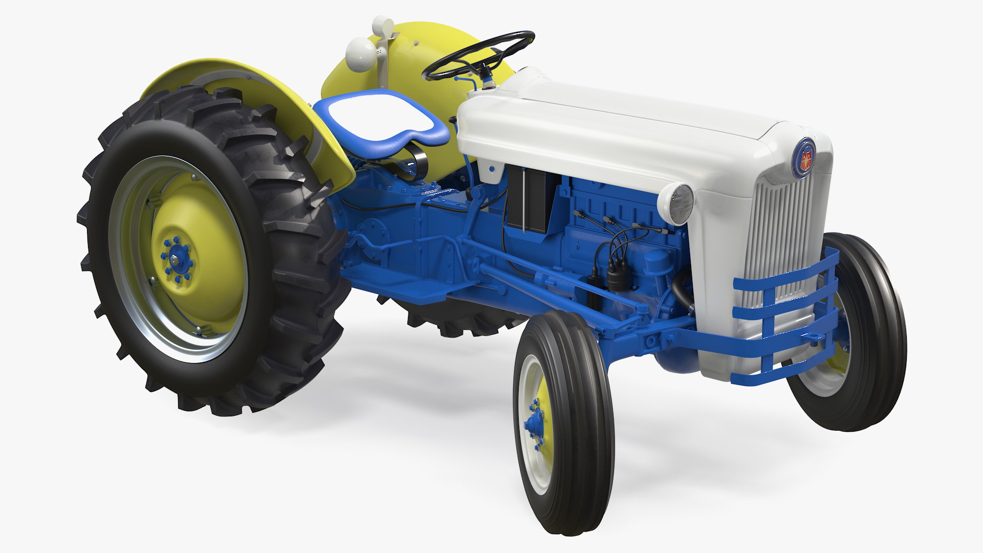 Restored Vintage Tractor Generic Rigged 3D model
