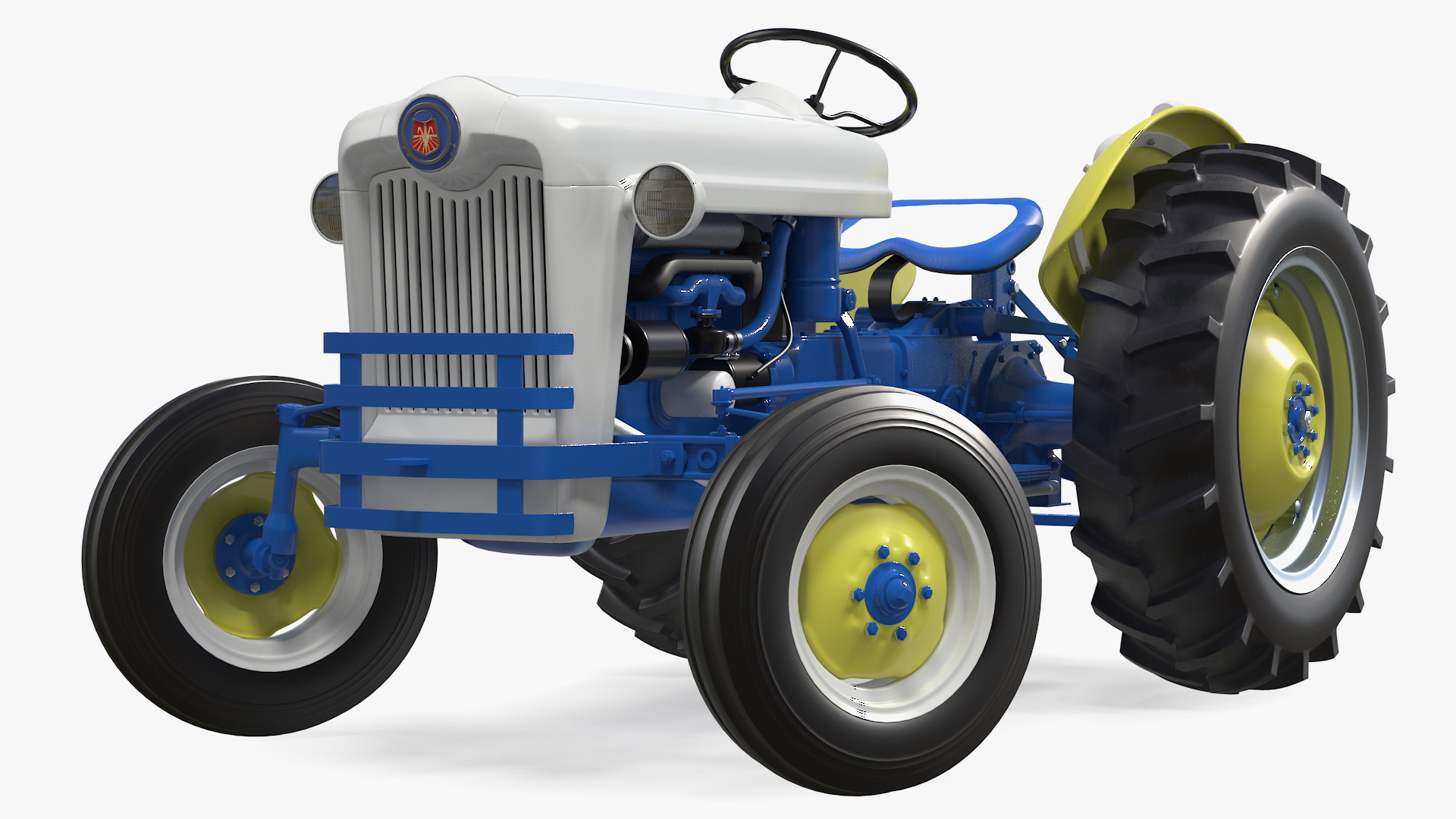 Restored Vintage Tractor Generic Rigged 3D model