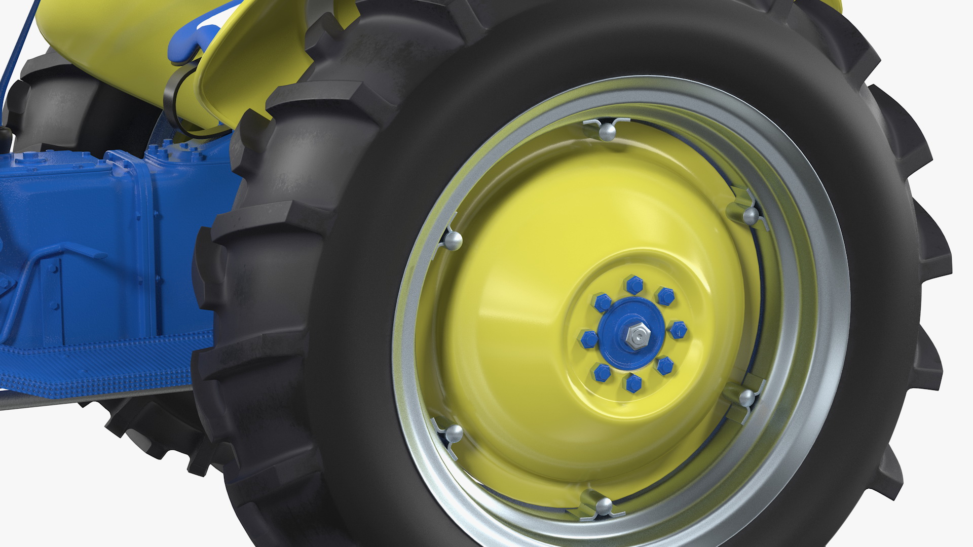 Restored Vintage Tractor Generic Rigged 3D model