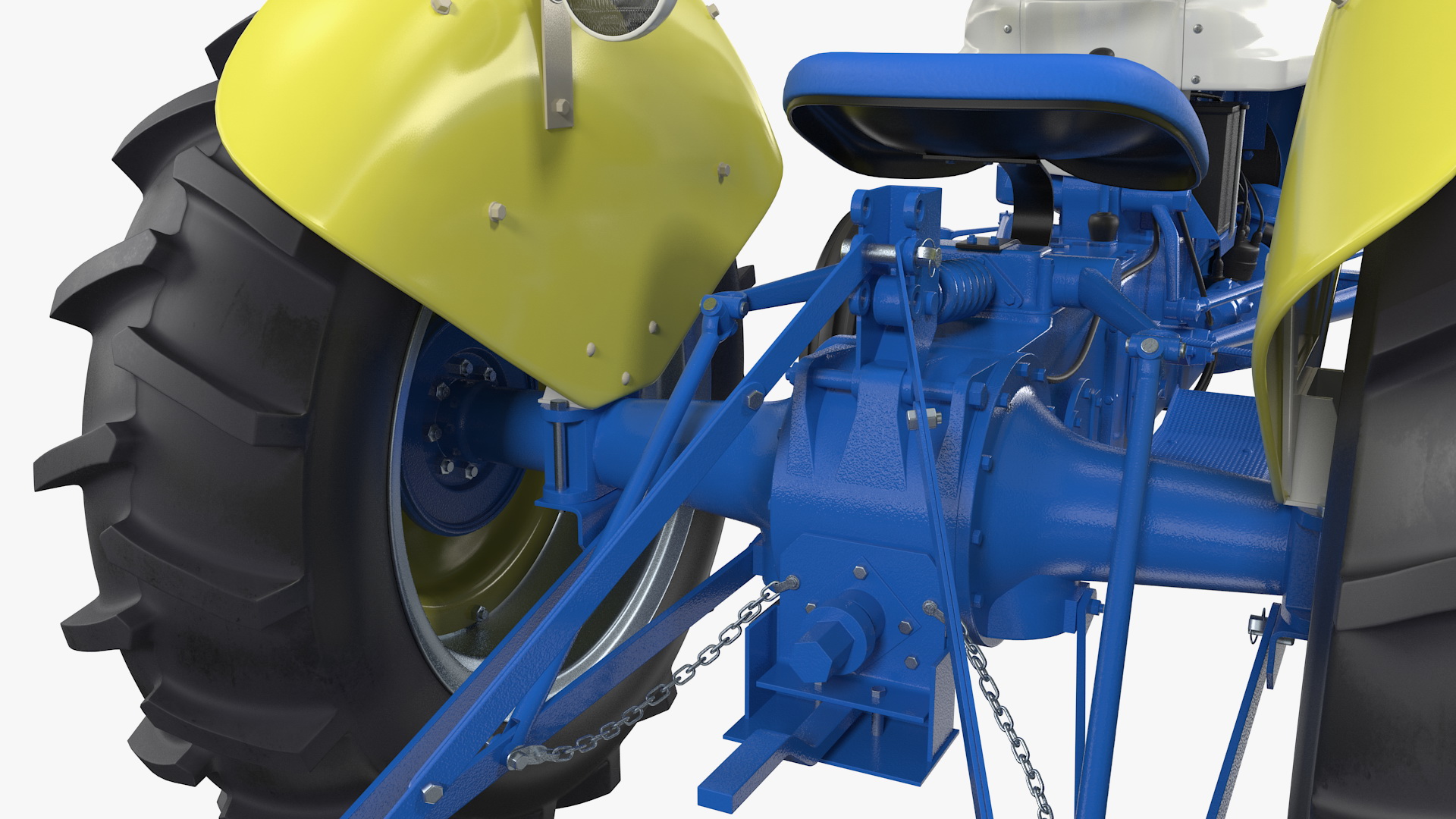 Restored Vintage Tractor Generic Rigged 3D model
