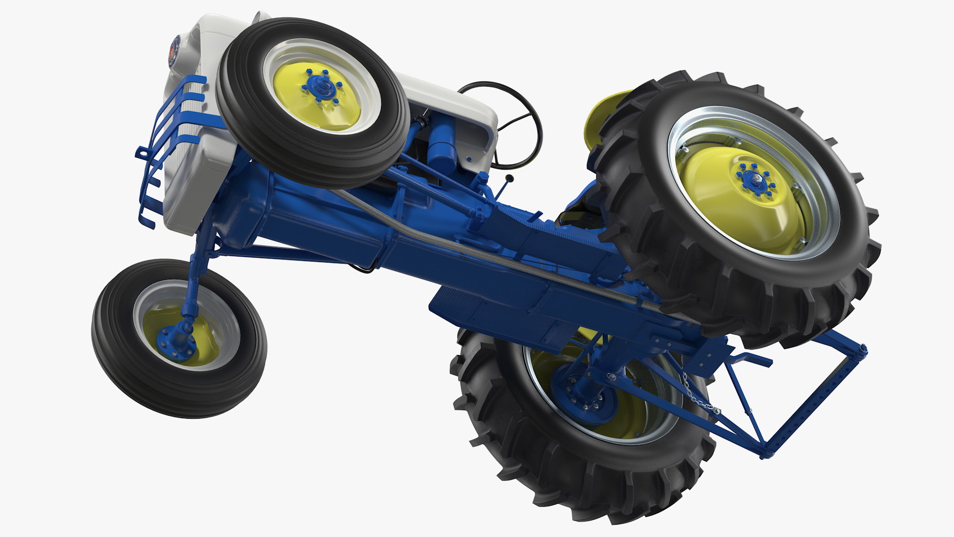 Restored Vintage Tractor Generic Rigged 3D model