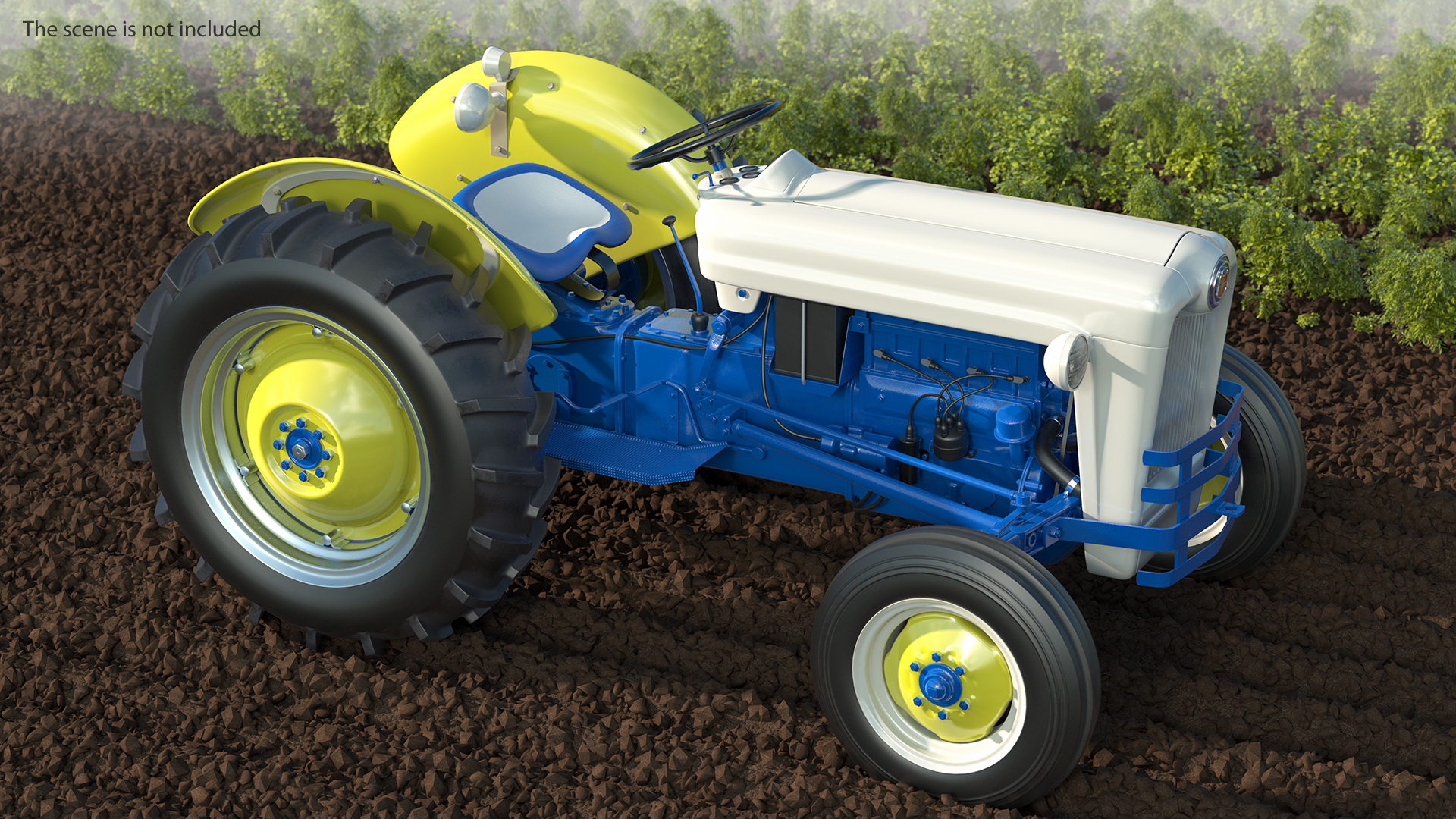 Restored Vintage Tractor Generic Rigged 3D model