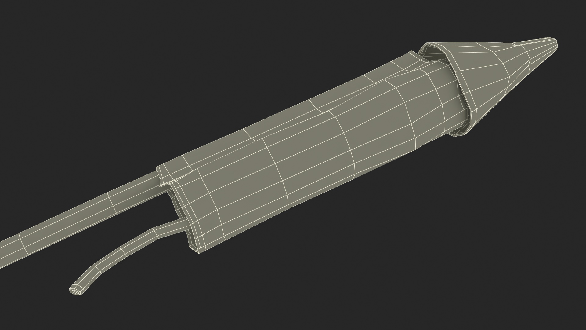 3D Firecracker Rocket model