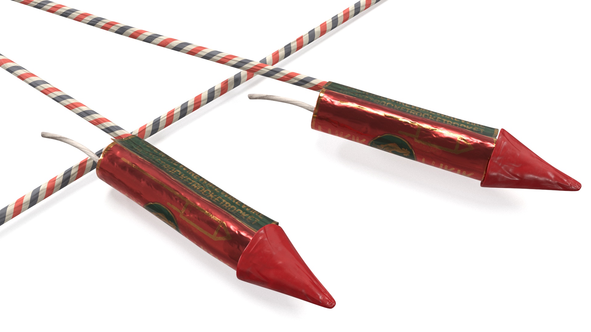 3D Firecracker Rocket model