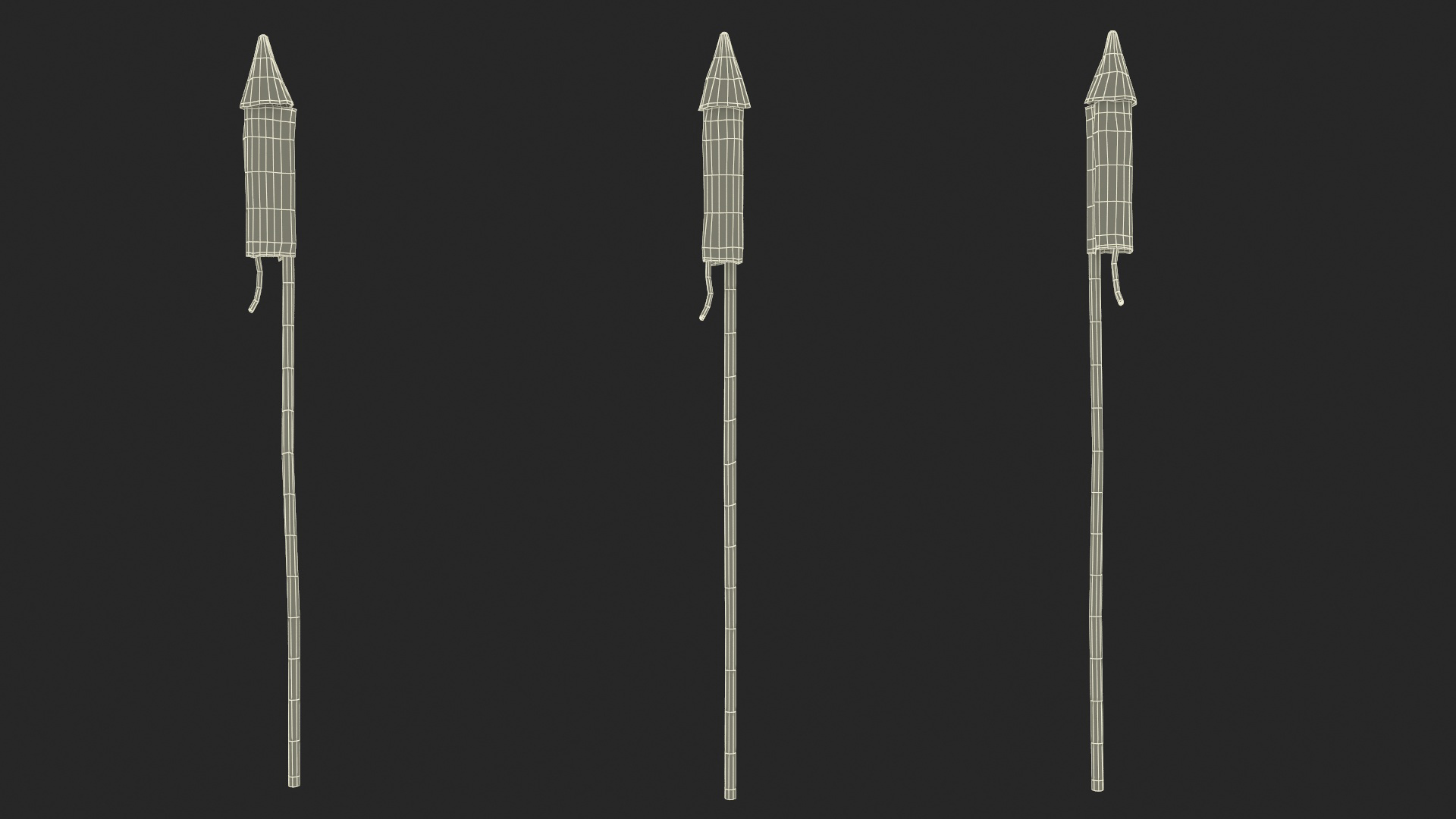3D Firecracker Rocket model