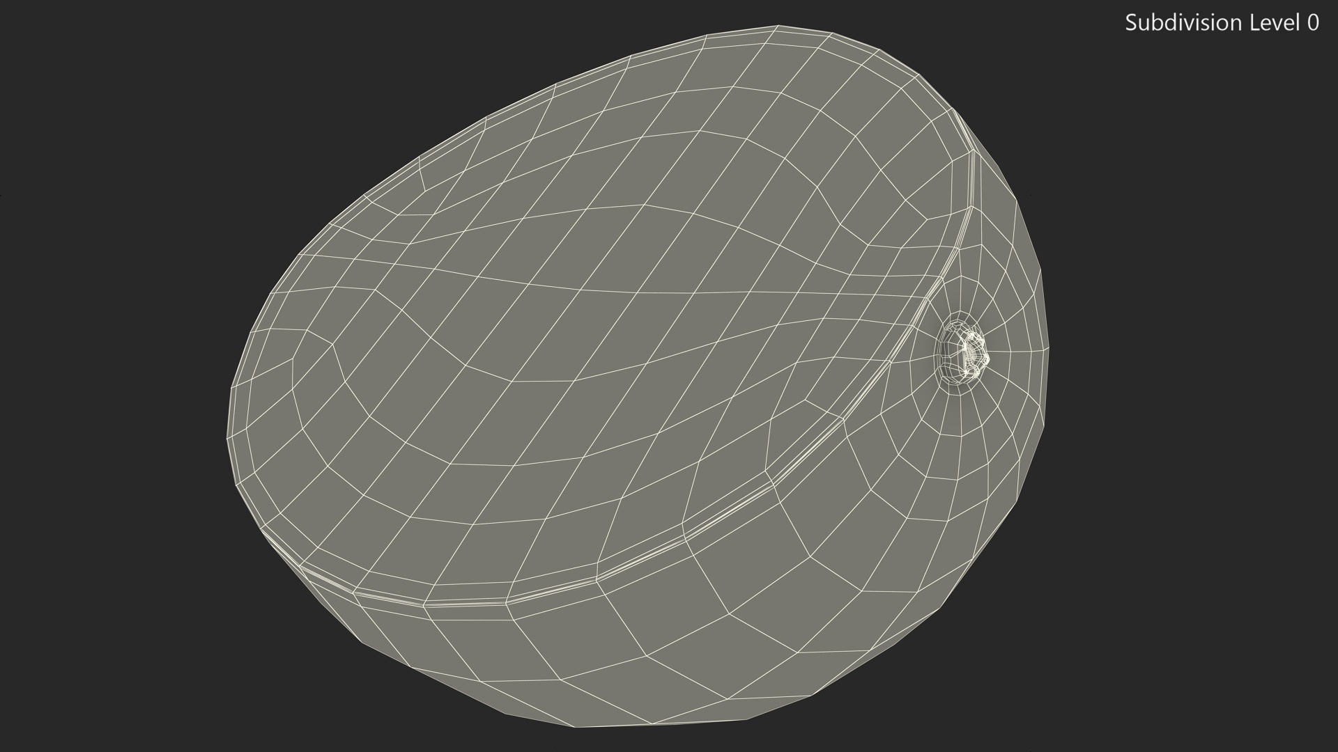 3D model Mango Fruit Half Red