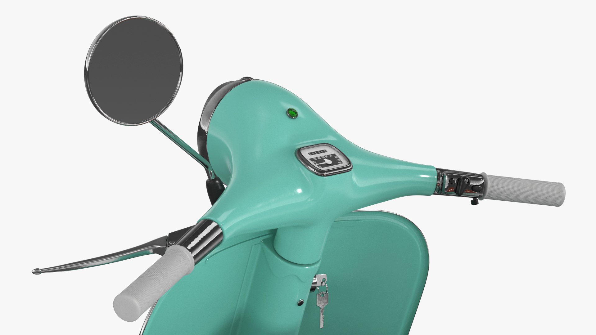 3D Vintage Scooter Vespa 125 Green Rigged model