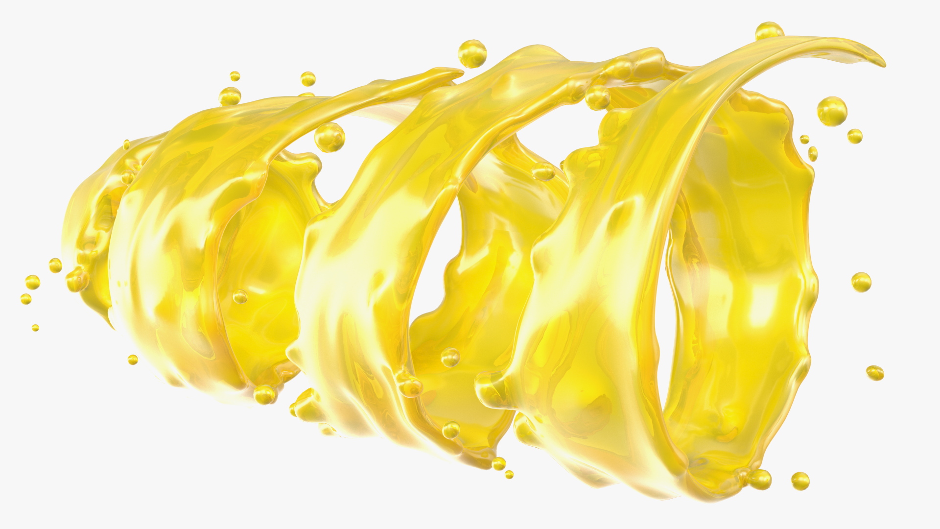 3D Orange Twisted Splash