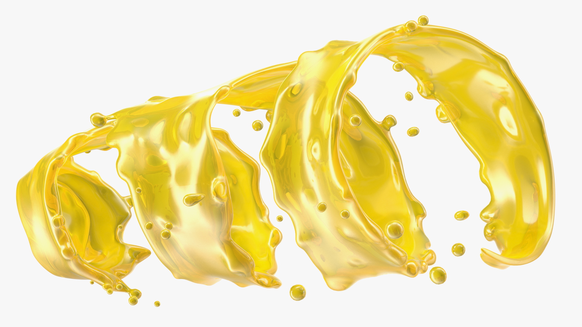 3D Orange Twisted Splash