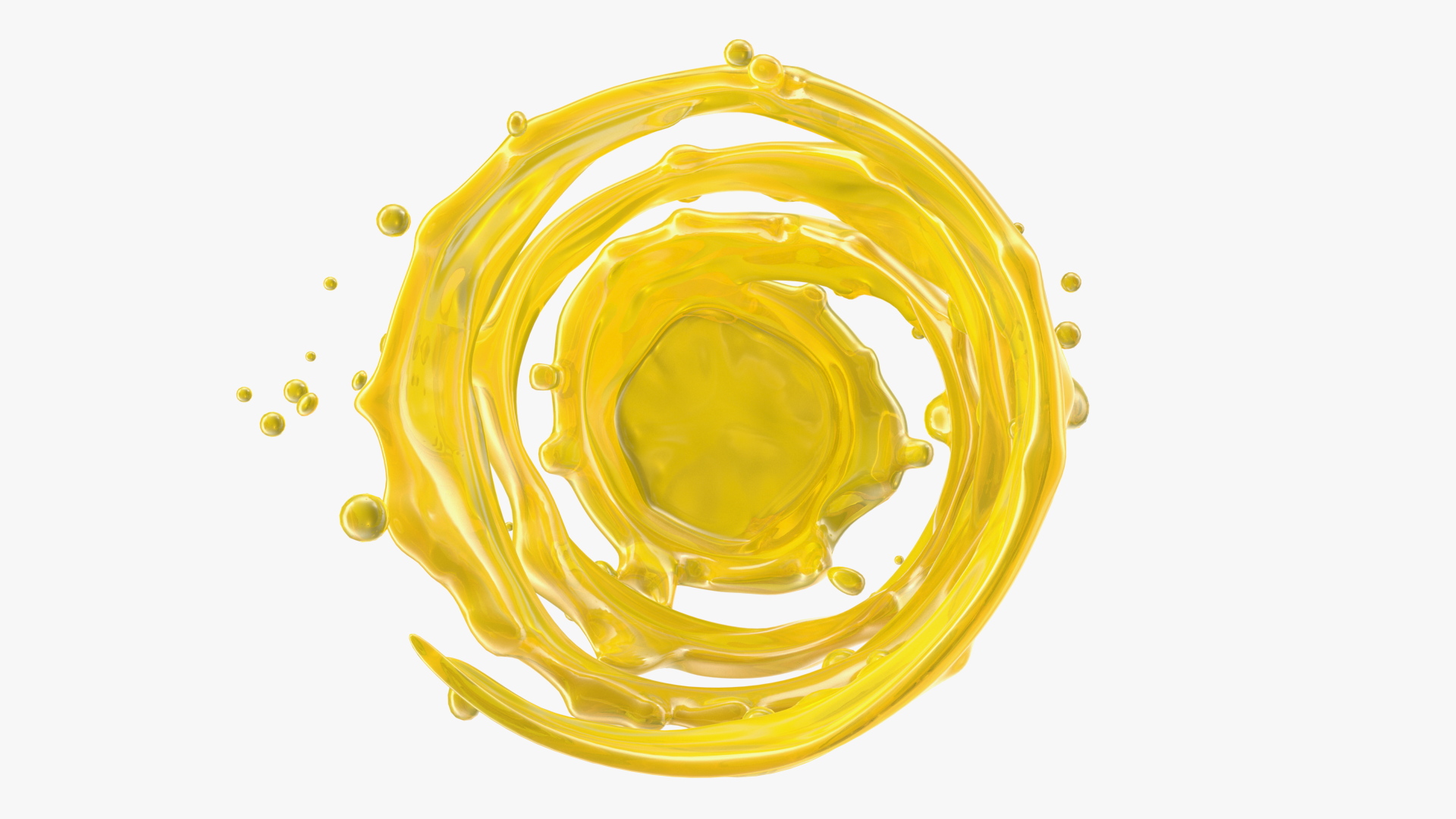 3D Orange Twisted Splash