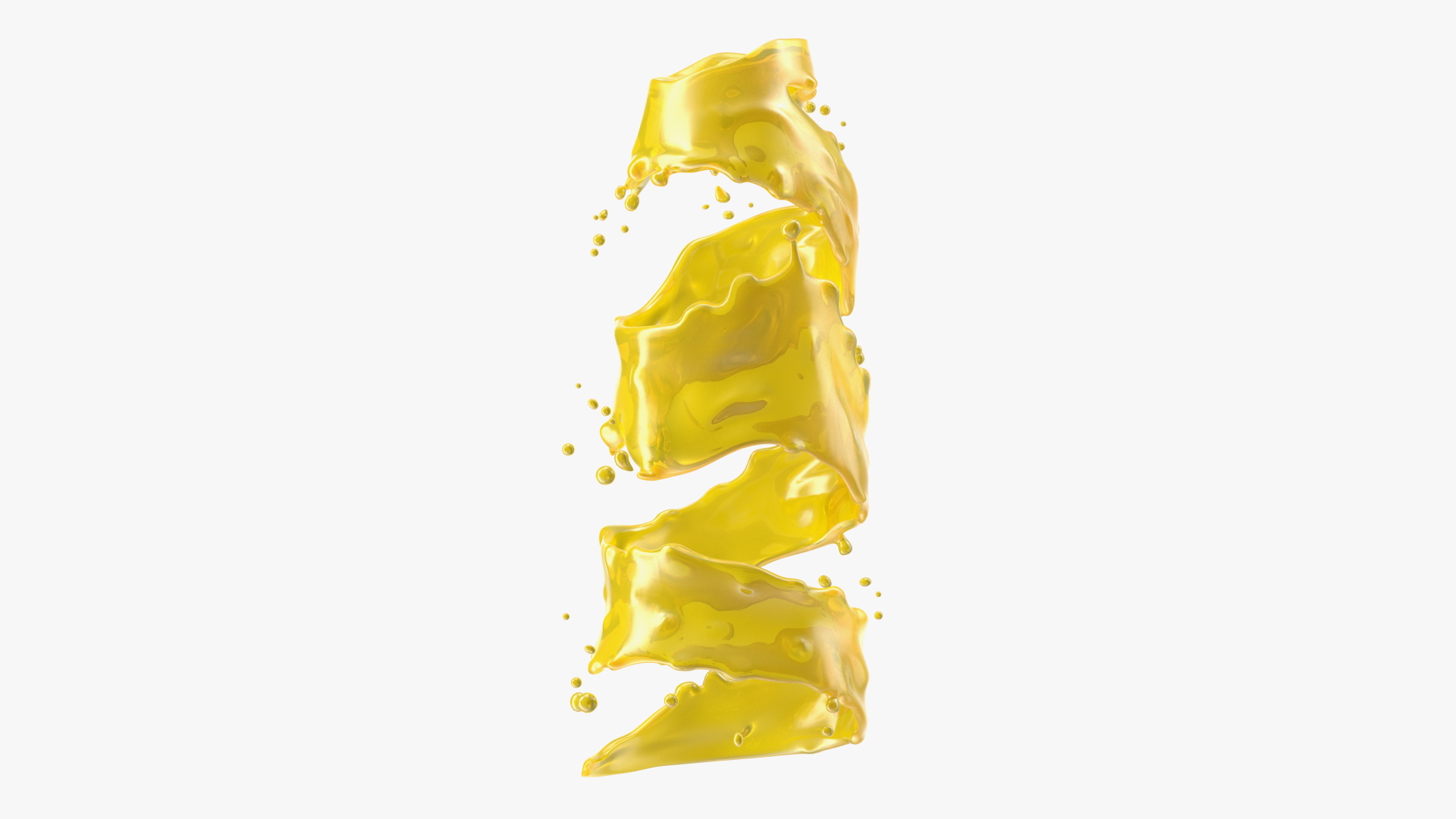 3D Orange Twisted Splash