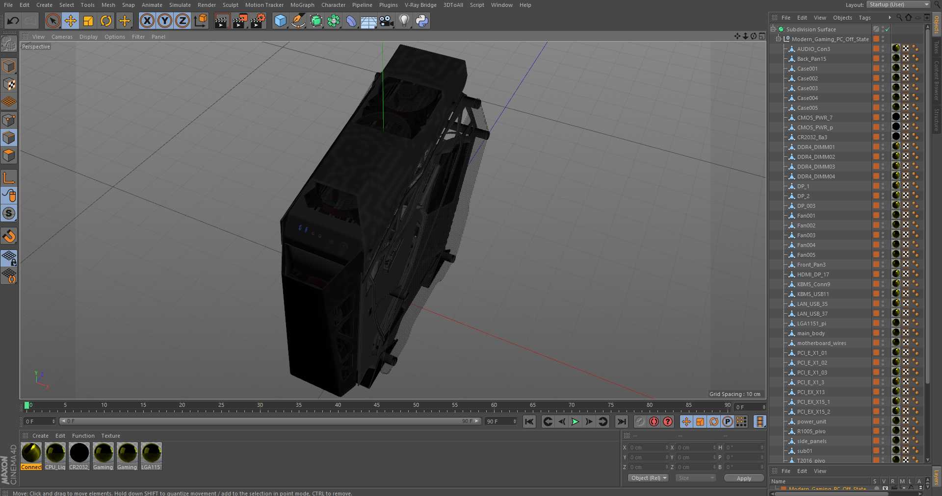 3D Modern Gaming PC Off State