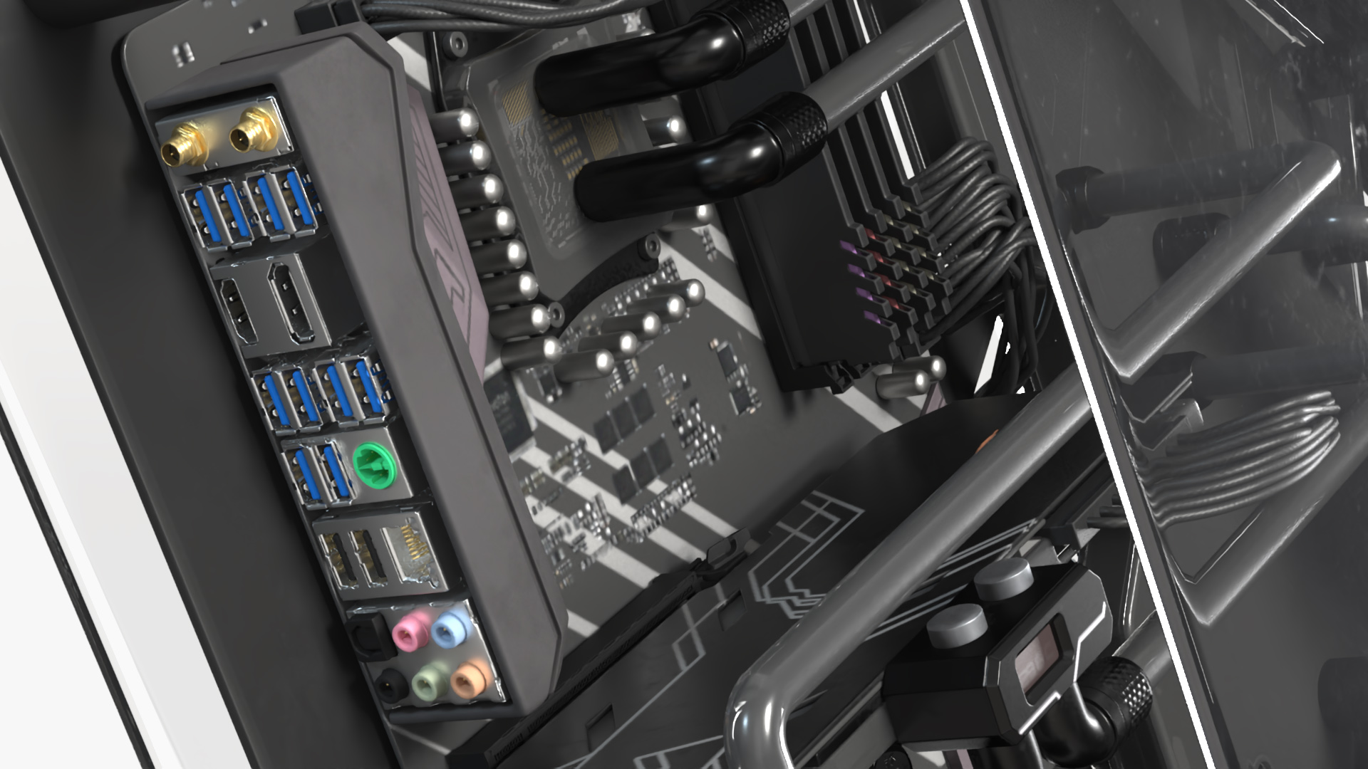 3D Modern Gaming PC Off State