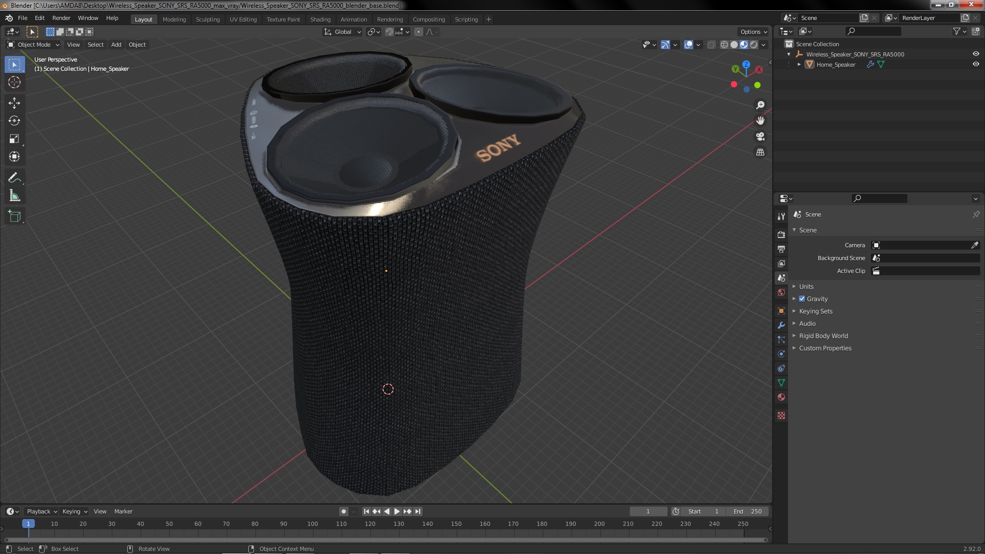 Wireless Speaker SONY SRS RA5000 3D