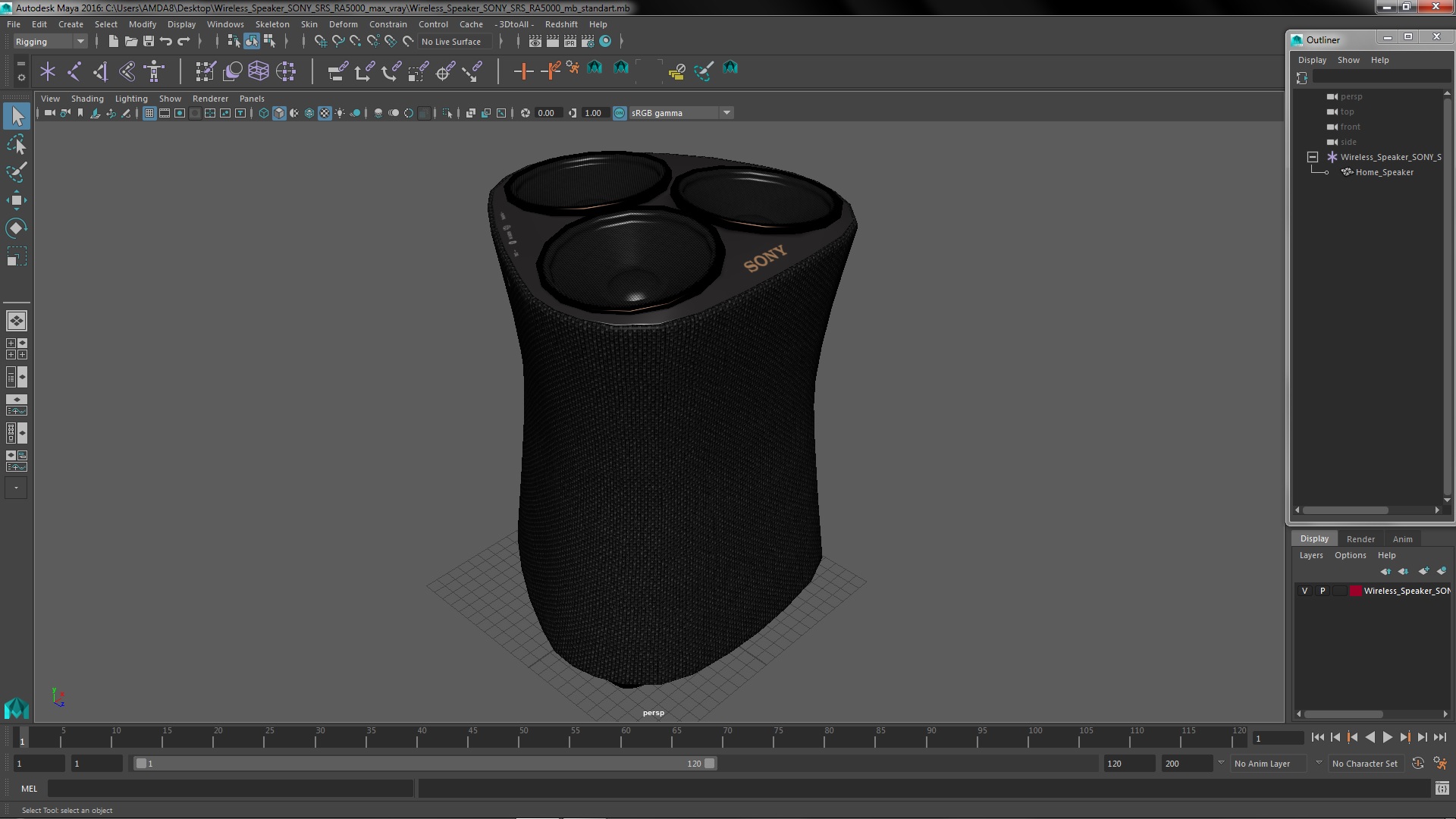 Wireless Speaker SONY SRS RA5000 3D
