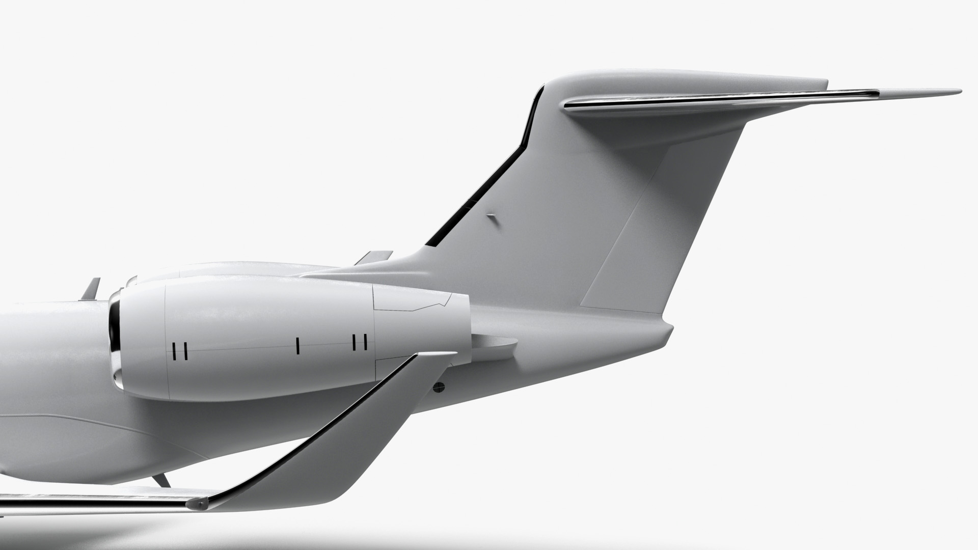 Large Private Jet Rigged 3D model