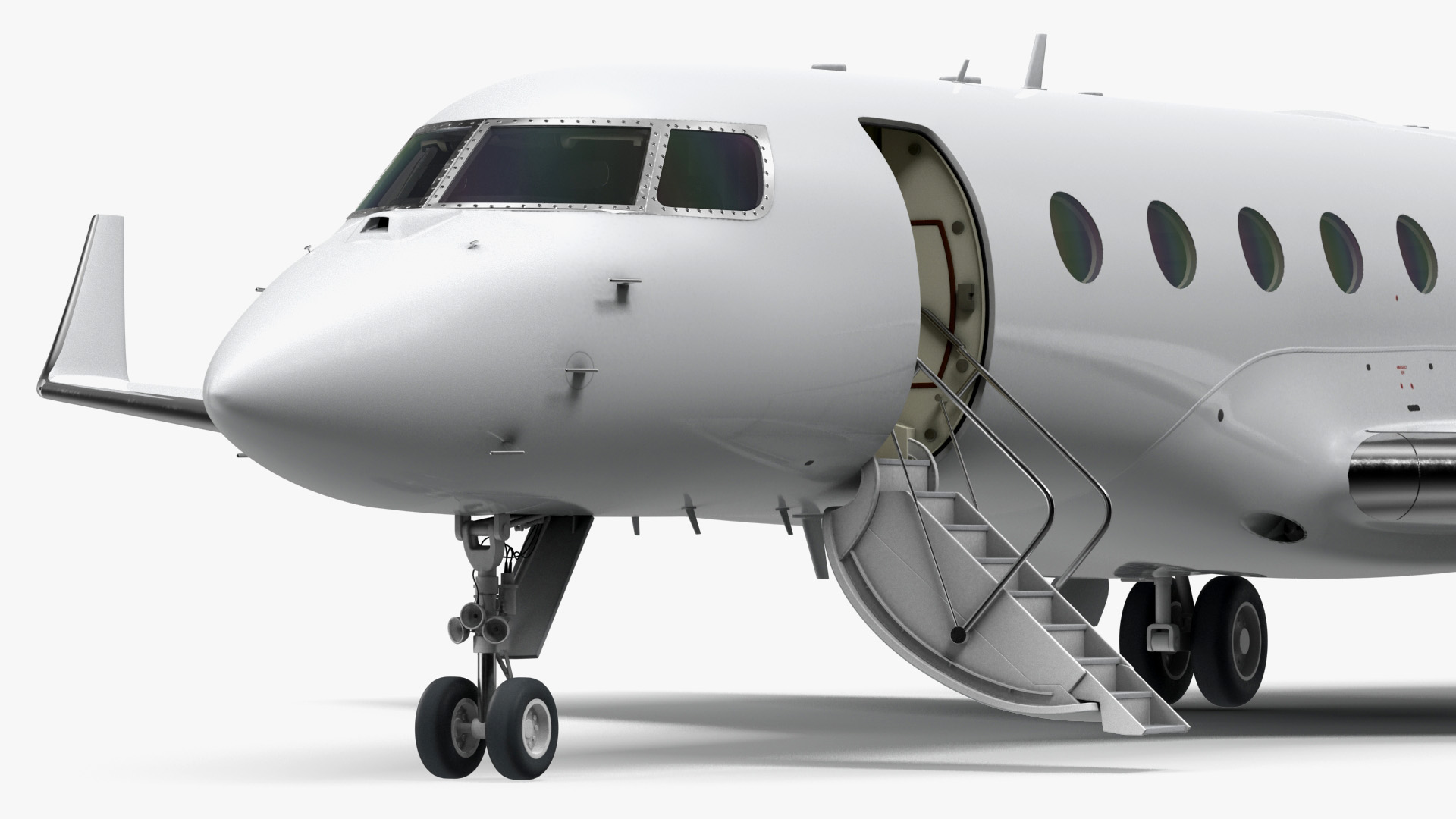 Large Private Jet Rigged 3D model